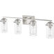 Serena 4 Light 30.5 inch Brushed Nickel Vanity Light Wall Light